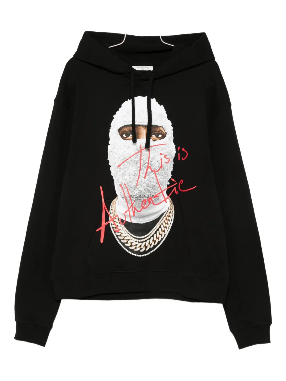 Ih Nom Uh Nit Graphic-print Cotton Hoodie In Black