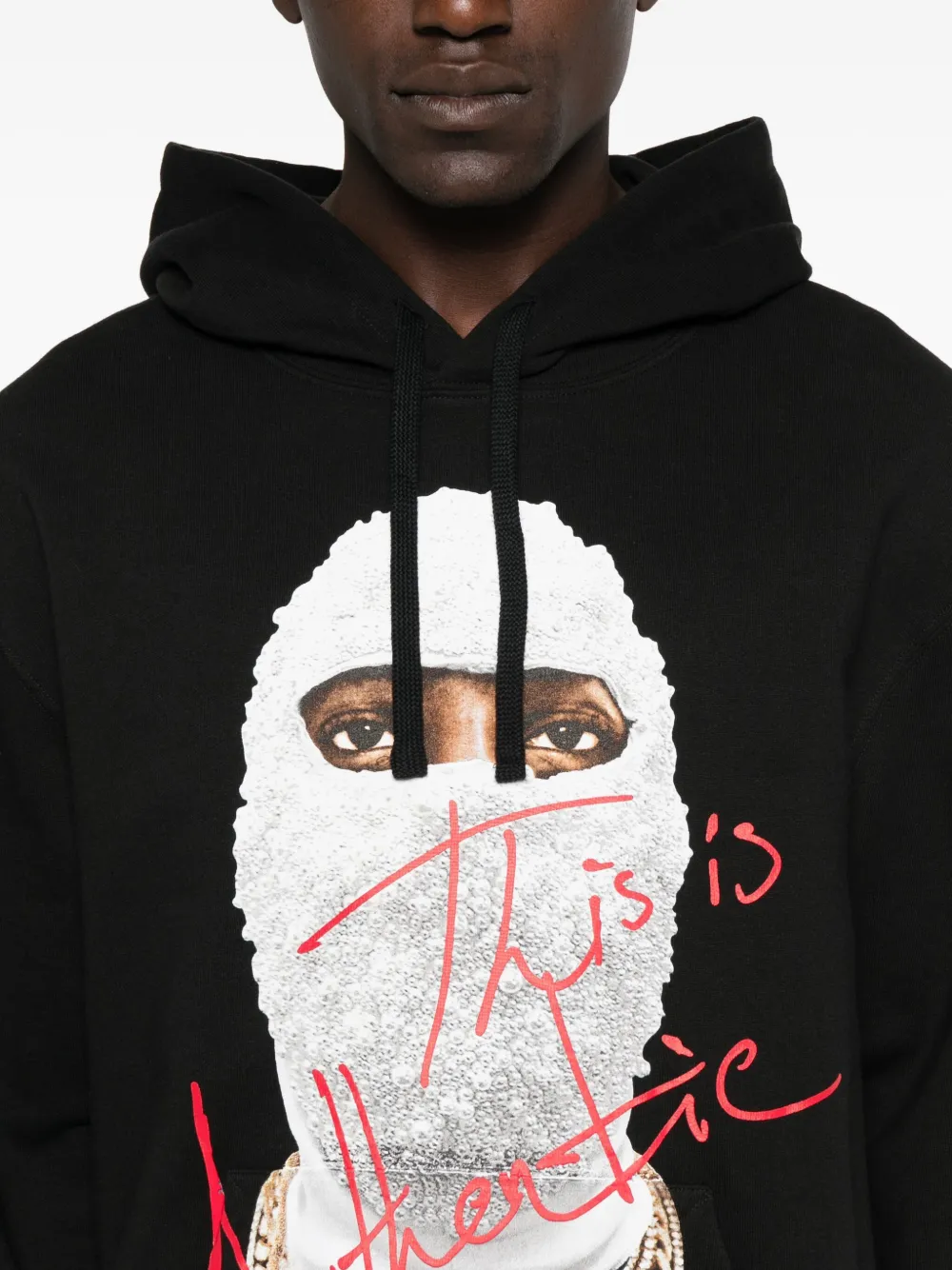 Ih Nom Uh Nit Graphic-print Cotton Hoodie In Black