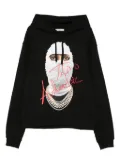 Ih Nom Uh Nit graphic-print cotton hoodie - Black