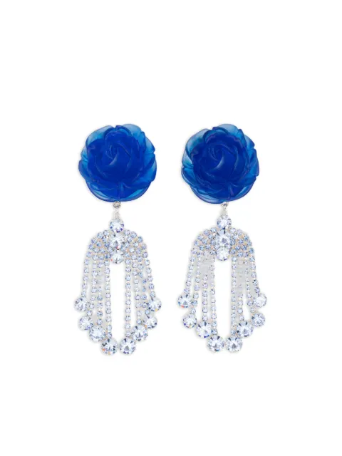 Magda Butrym aretes con detalle de rosa