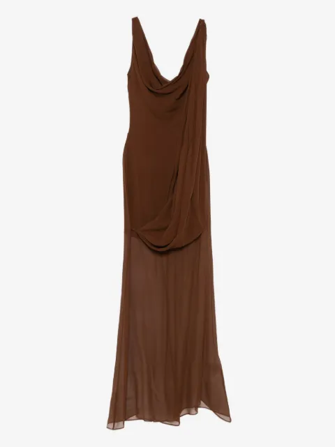 Giuseppe Di Morabito vestido midi con detalle drapeado