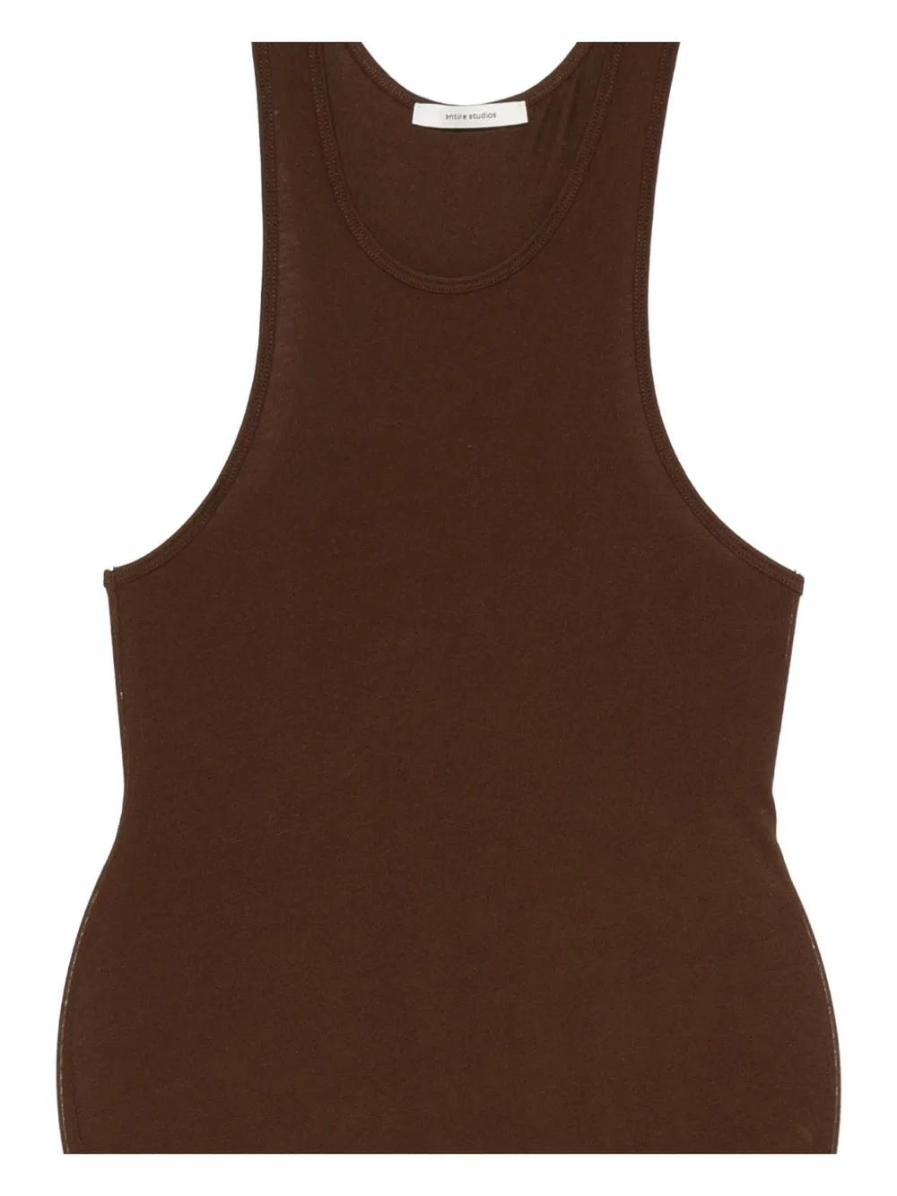 Entire Studios Muscle Tank Midi Dress In Brown
