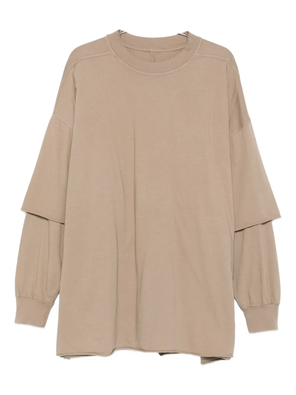 Rick Owens DRKSHDW Tommy Hustler double-layered T-shirt Beige