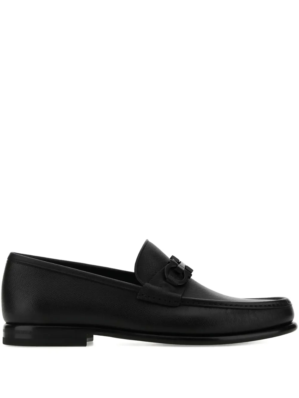 Ferragamo Gancini leather loafers Black