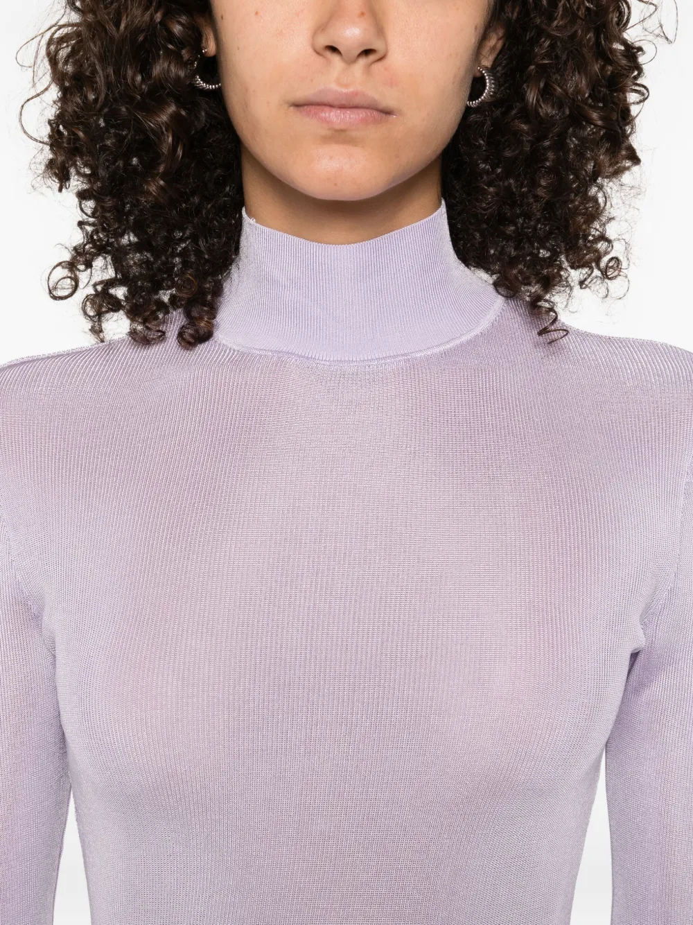 Self-Portrait Top met hoge hals Paars