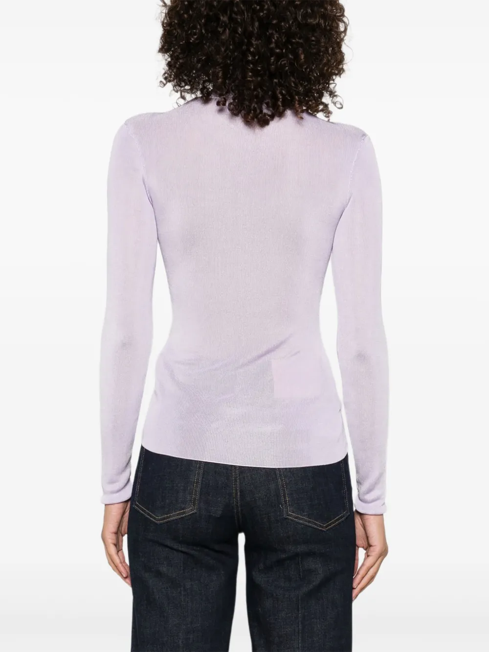 Self-Portrait Top met hoge hals Paars