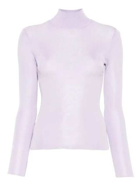 Self-Portrait ribbed high-neck top