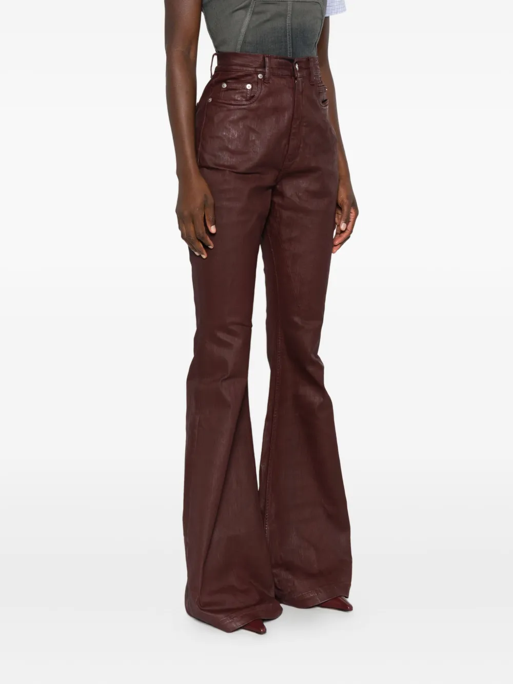 Rick Owens DRKSHDW Bolan jeans met waslaag Rood