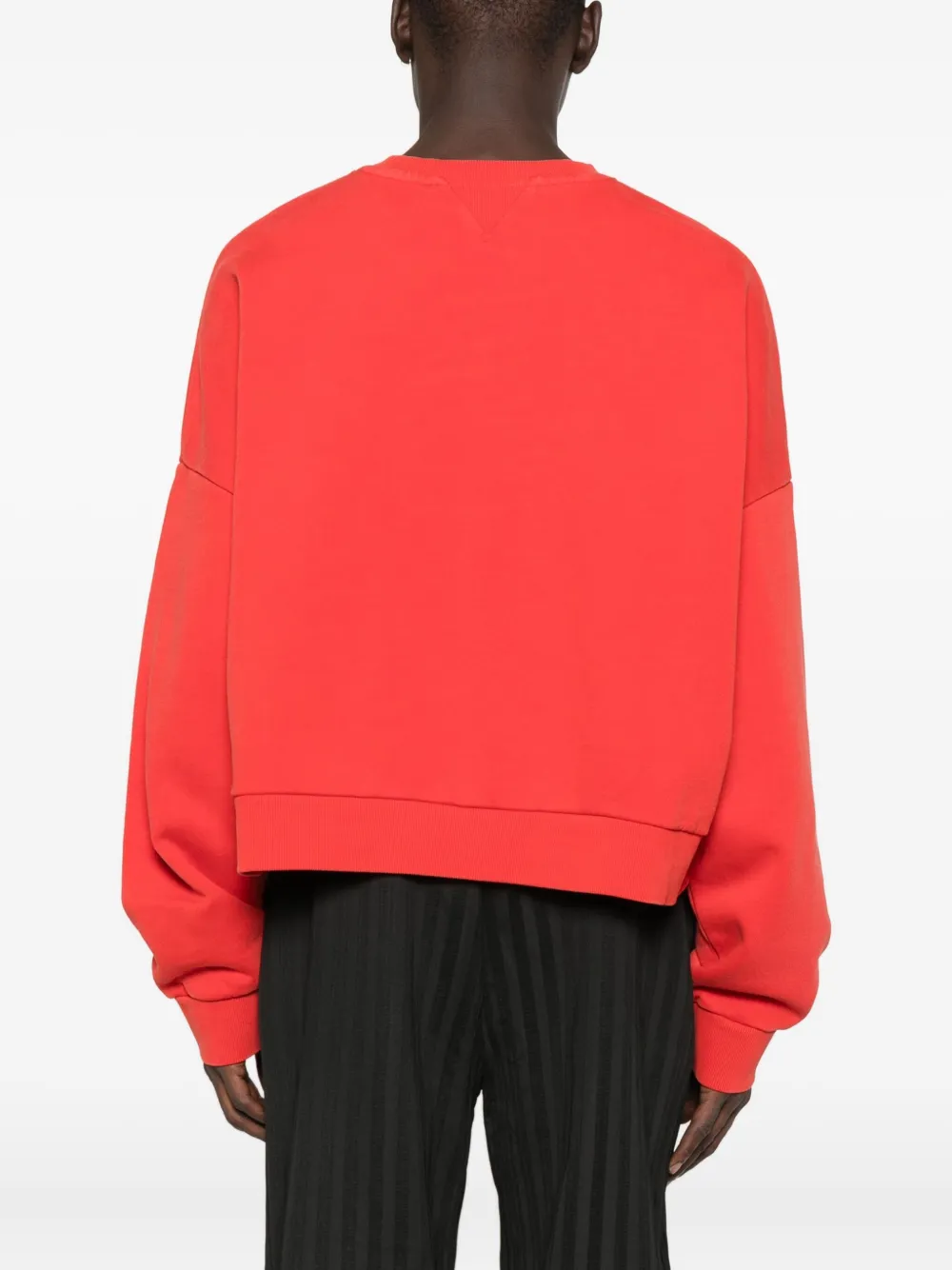 Entire Studios Crew-neck Cropped Sweatshirt In Red
