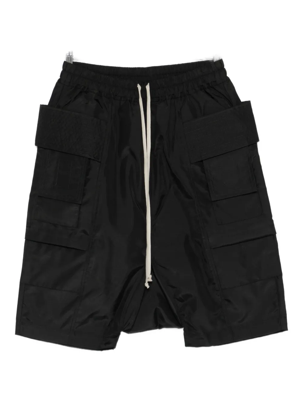 Rick Owens Drkshdw Creatch Pods Straight-leg Nylon-canvas Cargo Shorts In Black