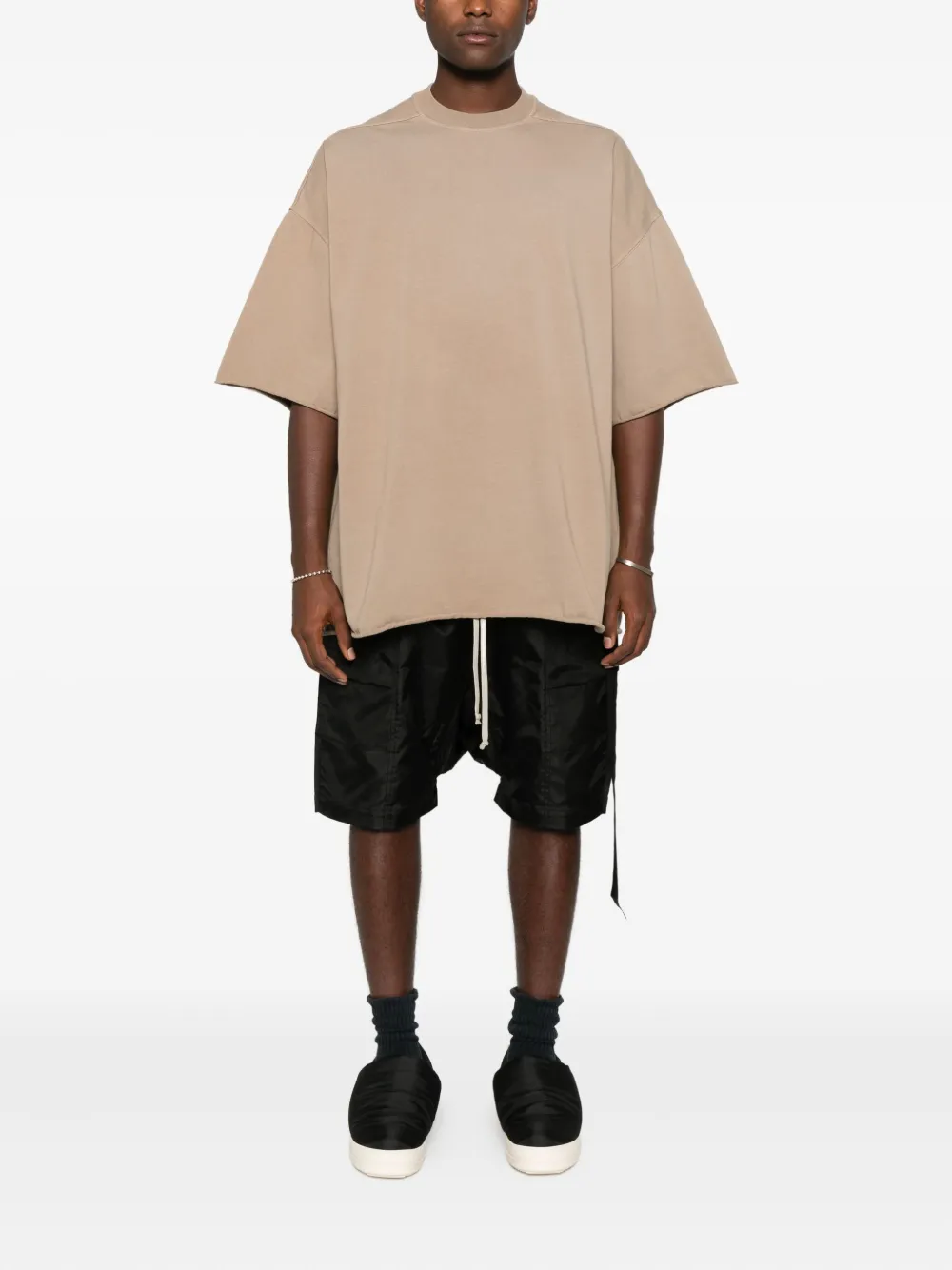 Rick Owens Drkshdw Creatch Pods Straight-leg Nylon-canvas Cargo Shorts In Black