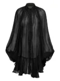Ana Radu semi-sheer dress - Black