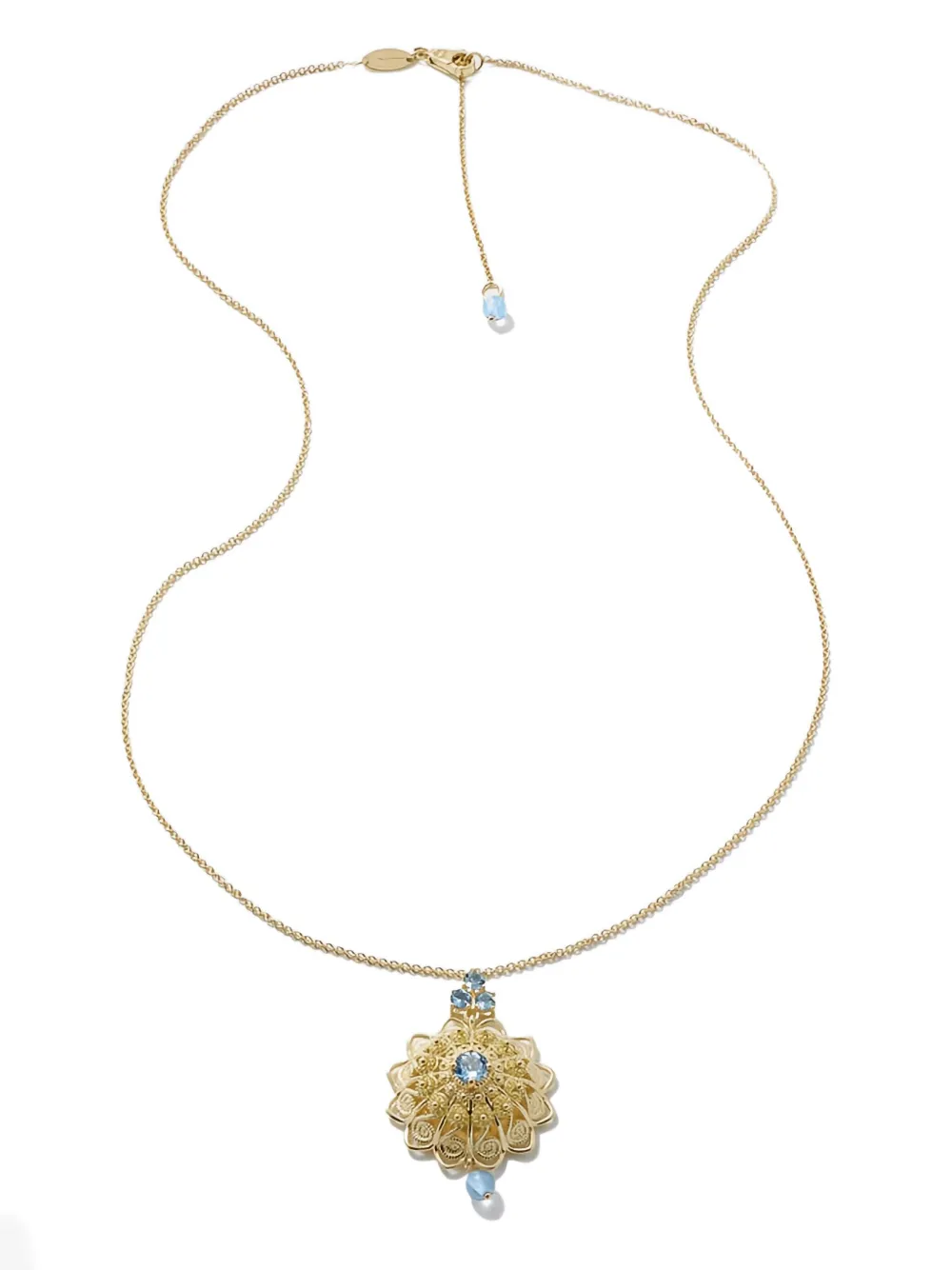 Dolce & Gabbana 18K yellow gold Filigree aquamarine necklace | Gold | Image 1