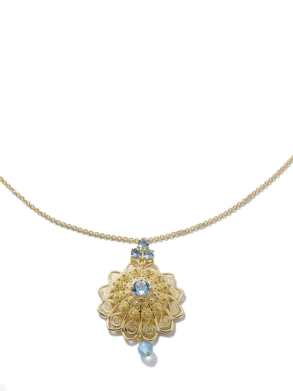 Dolce & Gabbana 18K yellow gold Filigree aquamarine necklace | Image 2