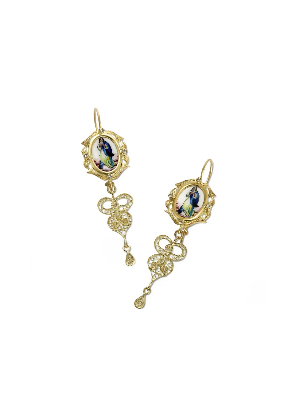 Dolce & Gabbana 18kt geelgouden Sicily oorbellen met saffier | Image 2