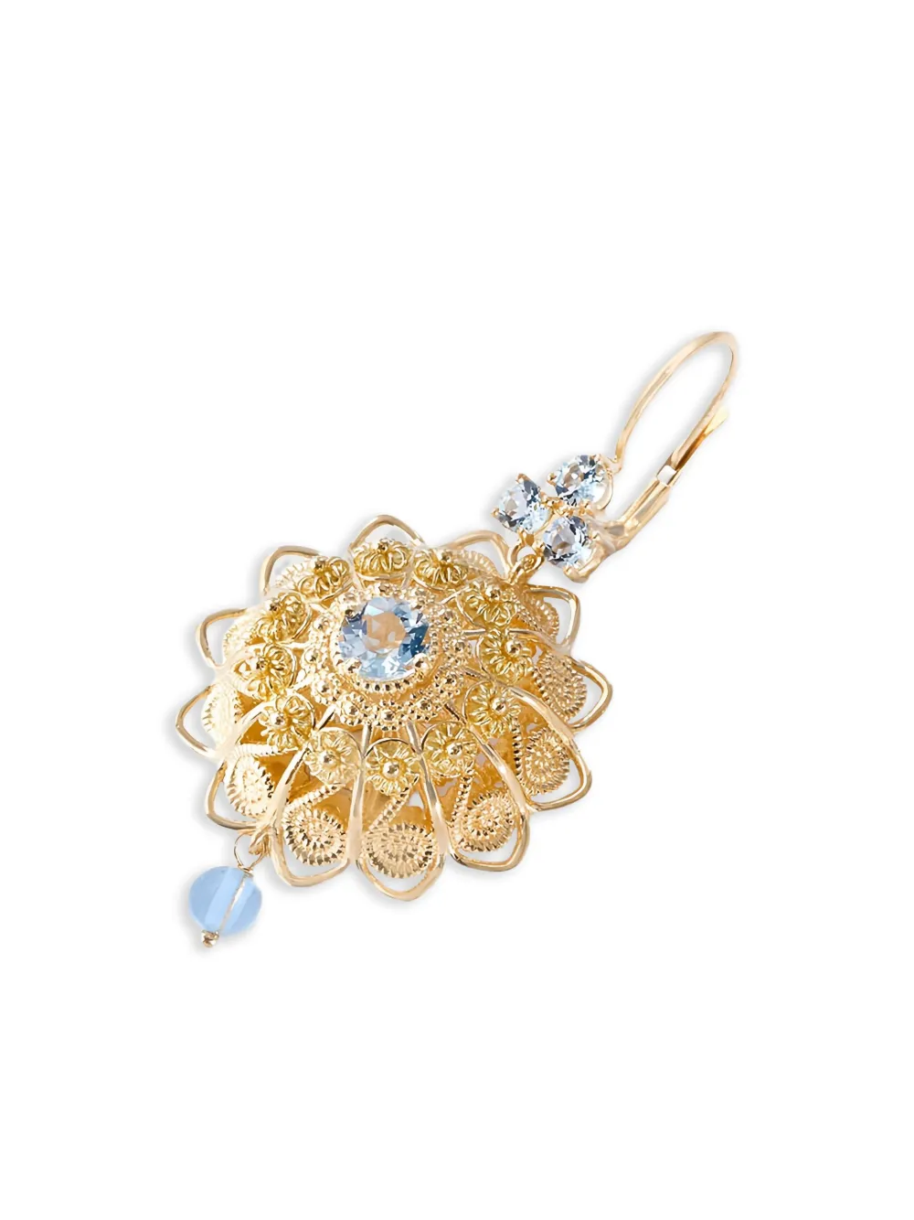 Dolce & Gabbana 18kt geelgouden Filigree oorbellen met aquamarijn | Image 2
