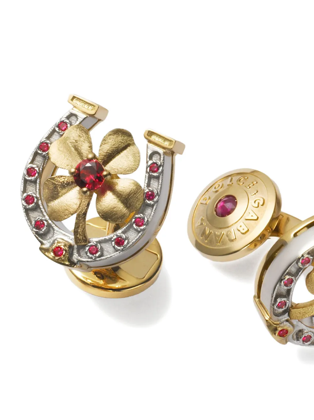 Dolce & Gabbana horseshoe clover cufflinks - Goud