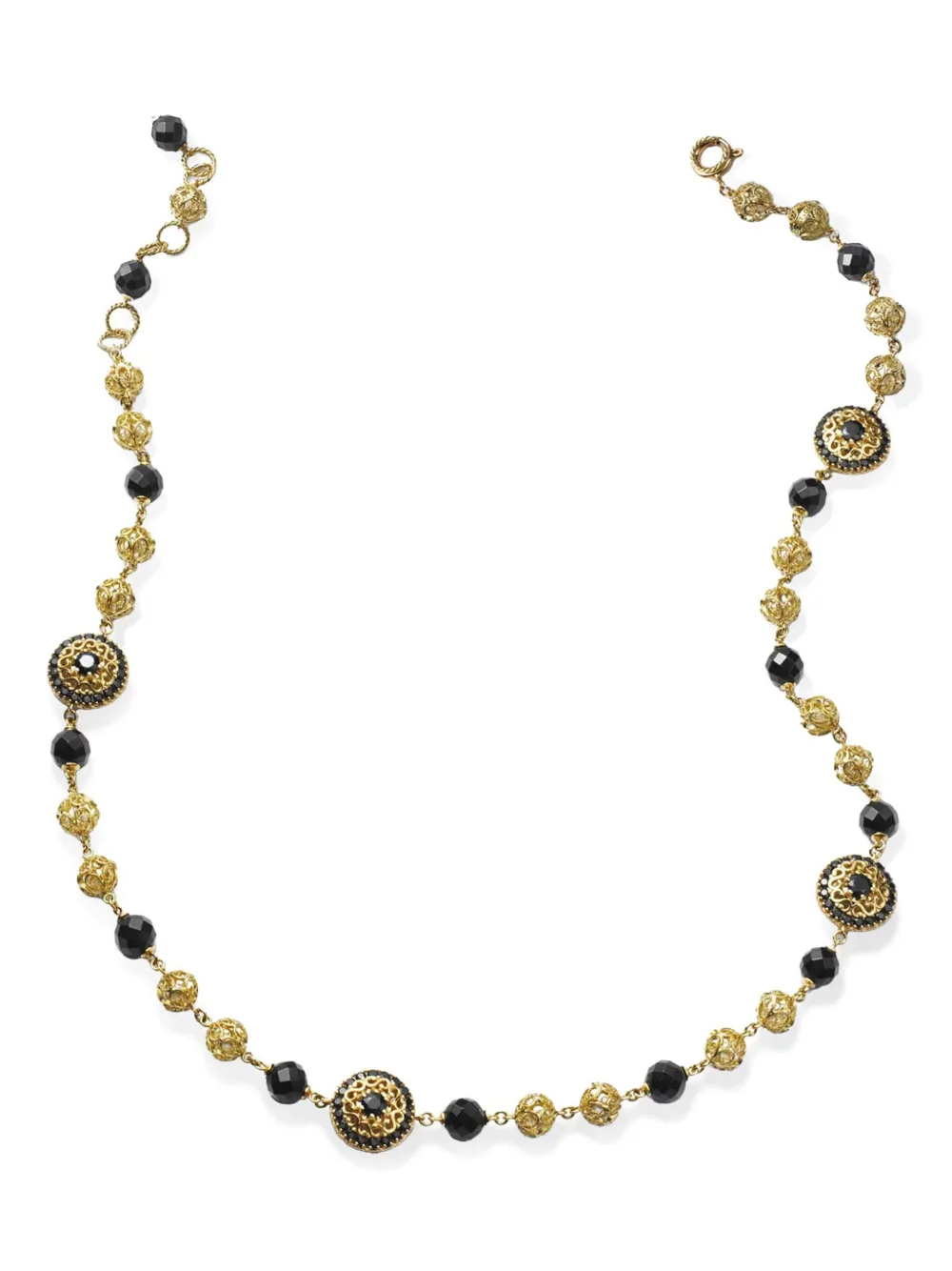 Dolce & Gabbana 18K yellow gold Siciliy jade and sapphire necklace | Gold | Image 1