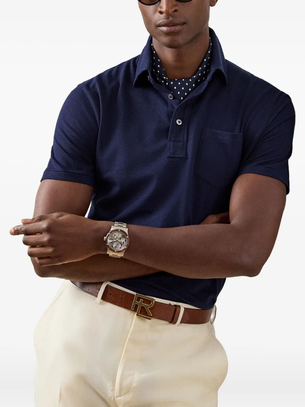 Ralph Lauren Purple Label Poloshirt met korte mouwen Blauw