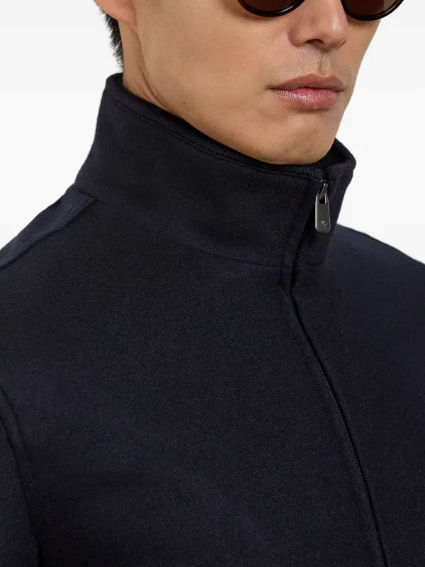 Ralph Lauren Purple Label Zipped Bomber Jacket | Blue | FARFETCH
