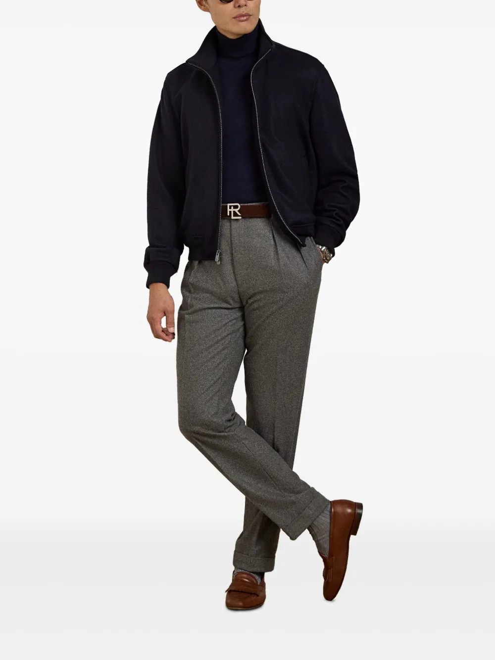 Ralph Lauren Purple Label zipped bomber jacket | Bomber Jackets | Image 2