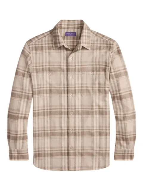 Ralph Lauren Purple Label plaid long-sleeve shirt