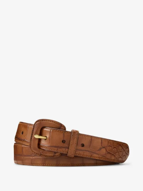 Ralph Lauren Purple Label Riem met alligatorprint