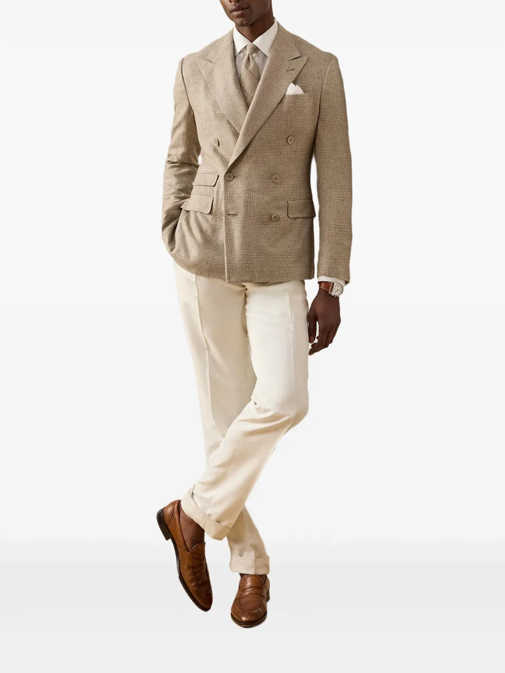 Ralph Lauren Purple Label checked double-breasted suit | Double  Breasted Suits | Image 2