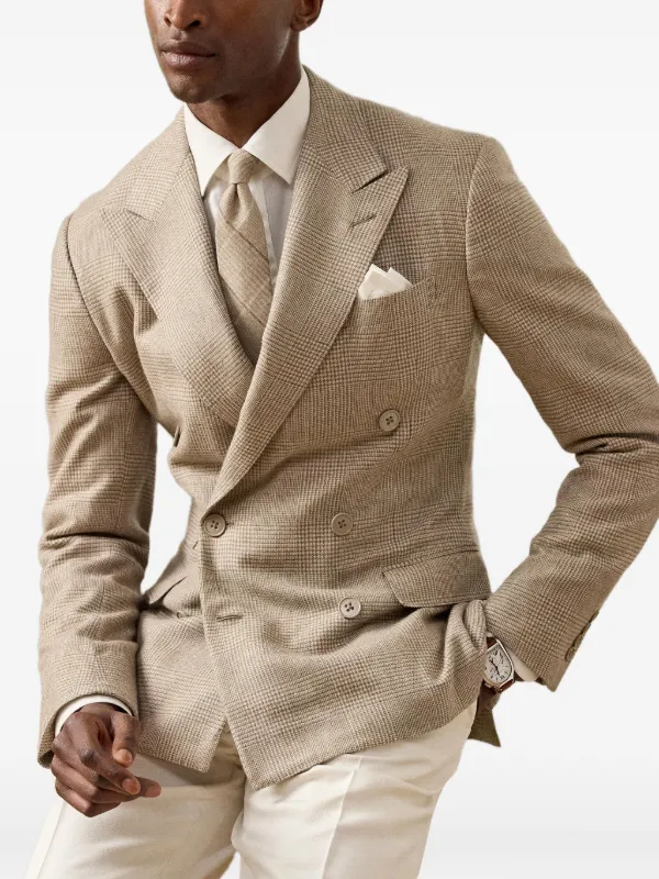 RALPH LAUREN ラルフローレン ダブル セットアップ スーツ チェック Ralph Lauren Purple Label チェック ダブルスーツ