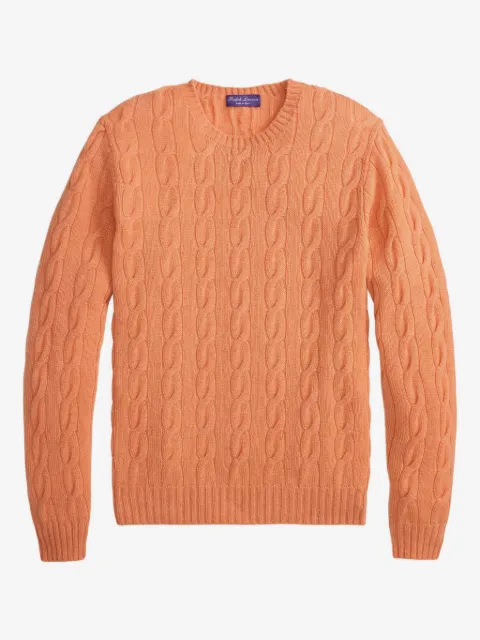 Ralph Lauren Purple Label cable-knit long-sleeve sweater