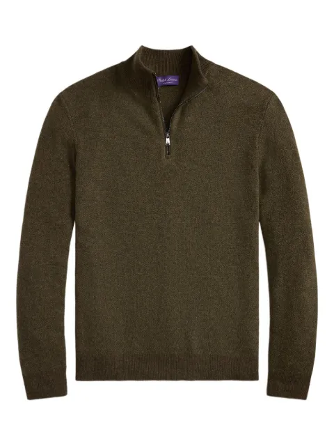 Ralph Lauren Purple Label birdseye half-zip pullover