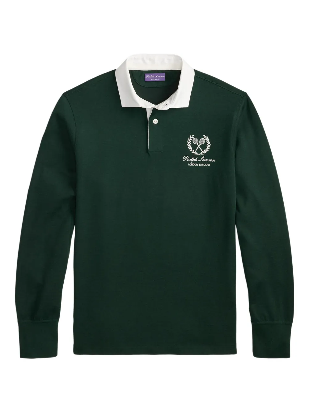 Ralph Lauren Purple Label Polo in stile rugby a maniche lunghe - Verde