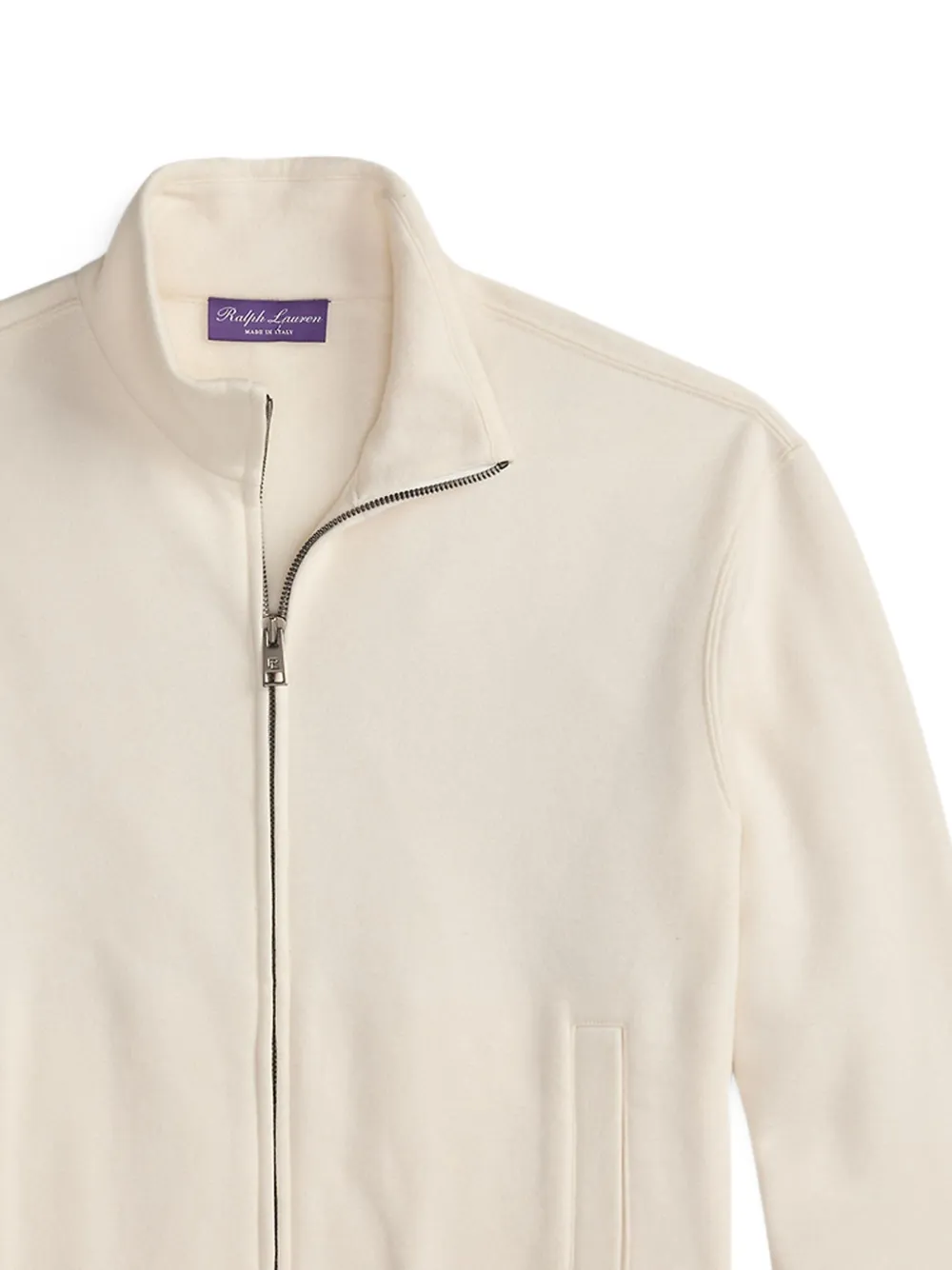 Ralph Lauren Purple Label Vest met opstaande hals en rits Wit