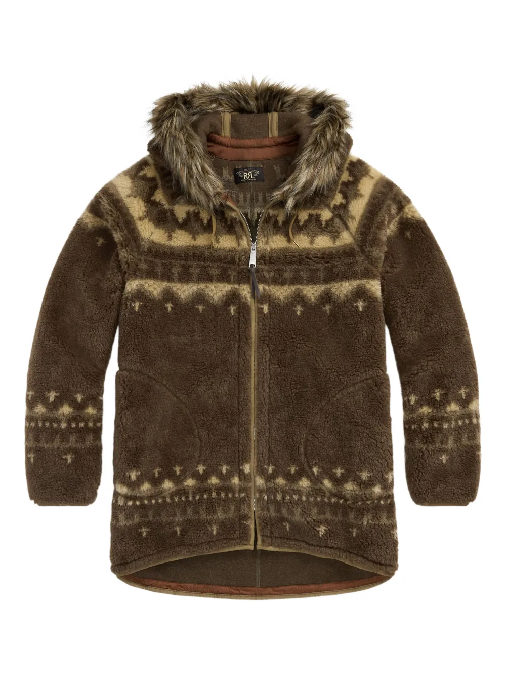 Ralph Lauren RRL patterned-jacquard jacket | Brown | Image 1