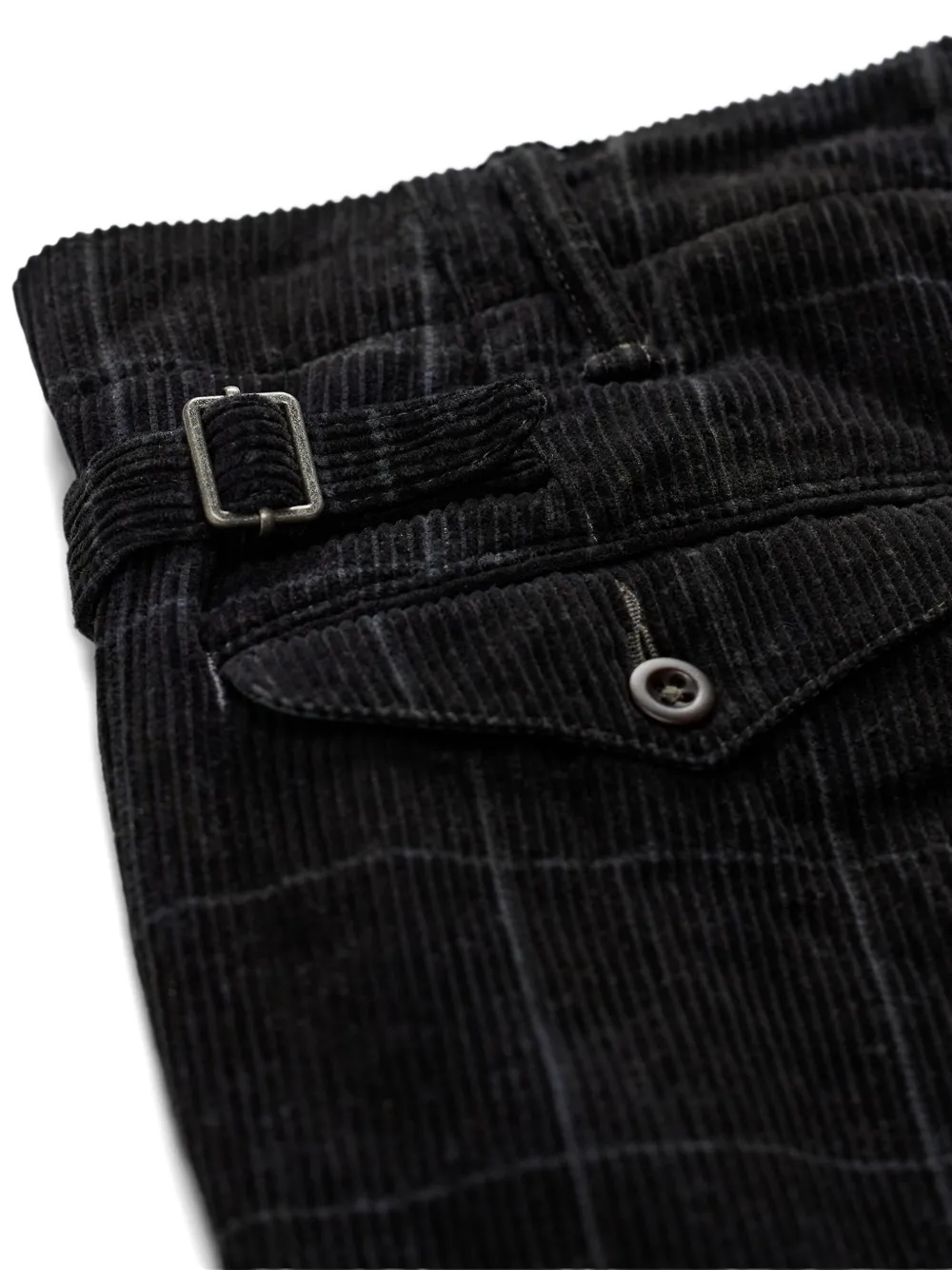 Ralph Lauren RRL Ribfluwelen broek met geruit patroon Grijs