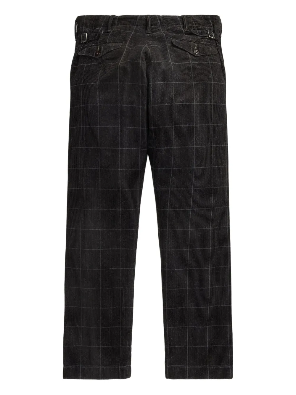 Ralph Lauren RRL Ribfluwelen broek met geruit patroon - Grijs