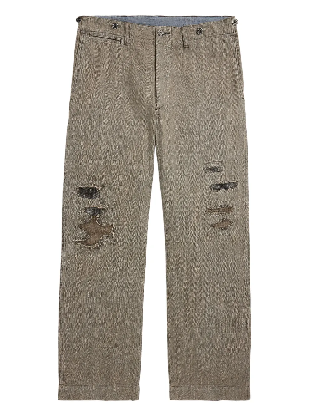 Ralph Lauren RRL distressed straight-leg trousers | Grey | Image 1
