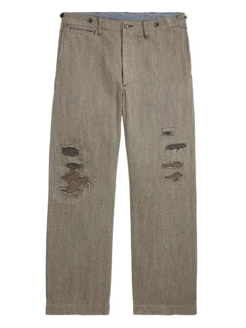 Ralph Lauren RRL distressed straight-leg trousers