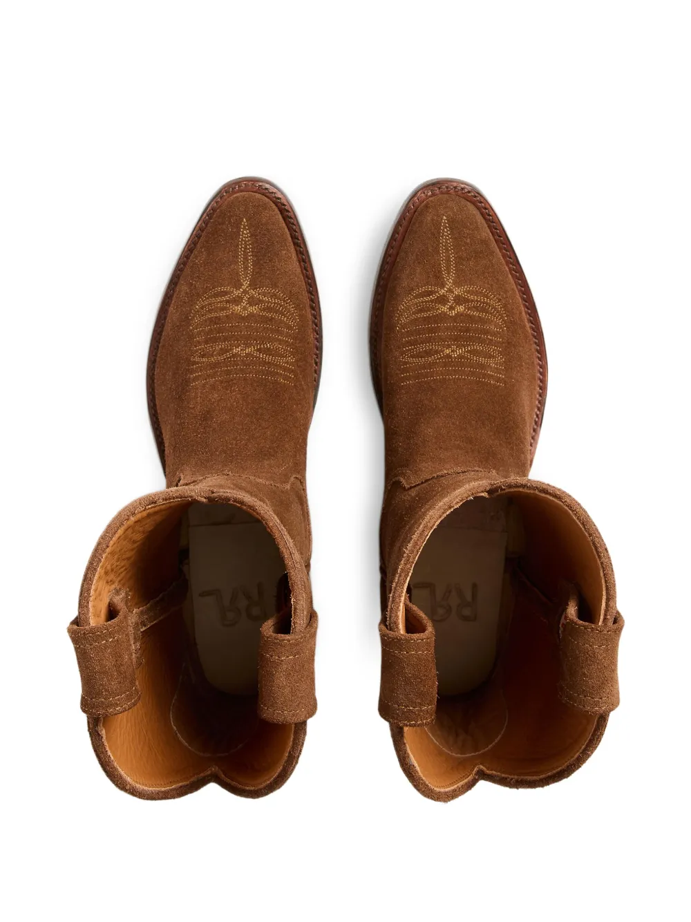 Ralph Lauren RRL 50 mm Plainview suède cowboylaarzen Bruin