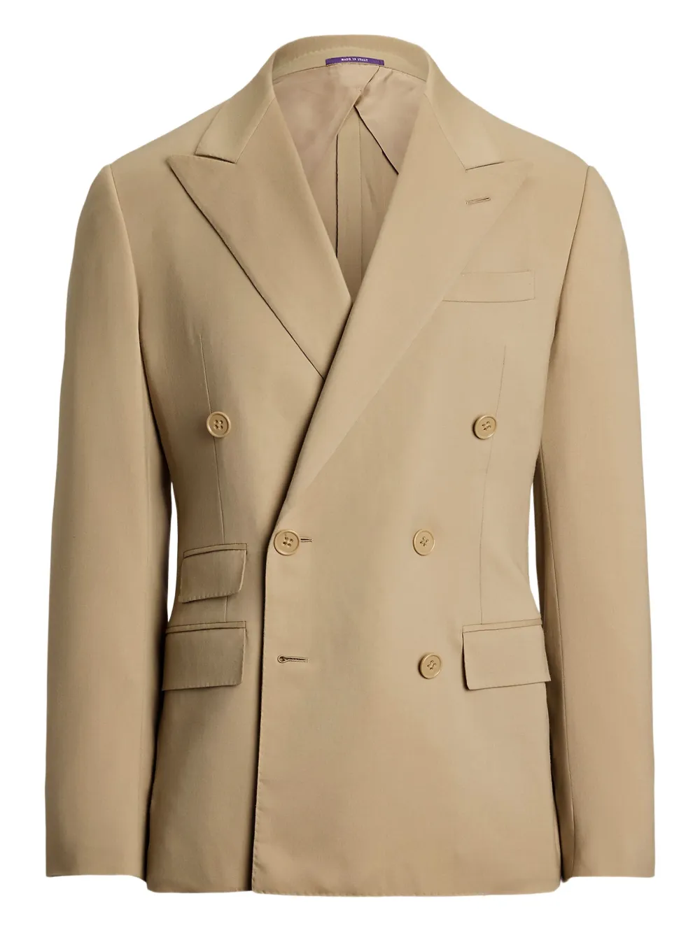 Ralph Lauren Purple Label Blazer met dubbele rij knopen Beige