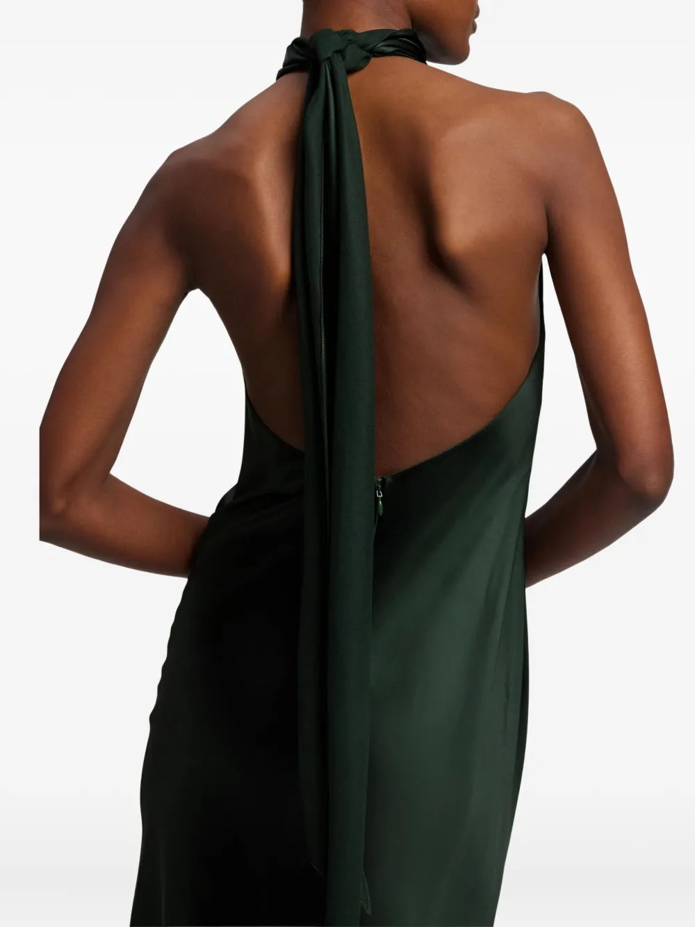 Ralph Lauren Collection Chilton satijnen midi-jurk Groen