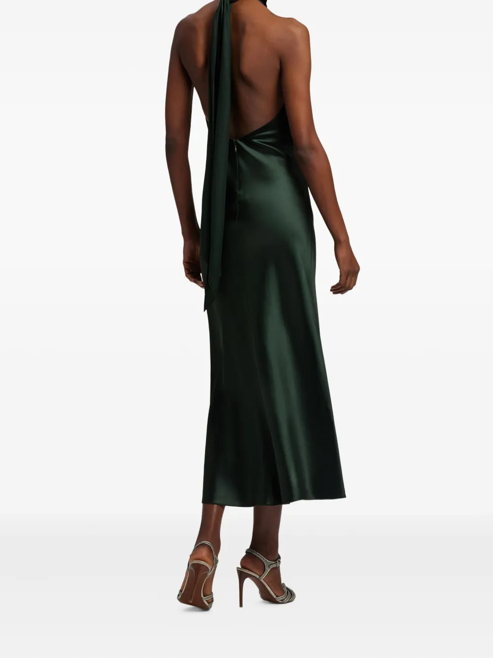 Ralph Lauren Collection Chilton satijnen midi-jurk Groen