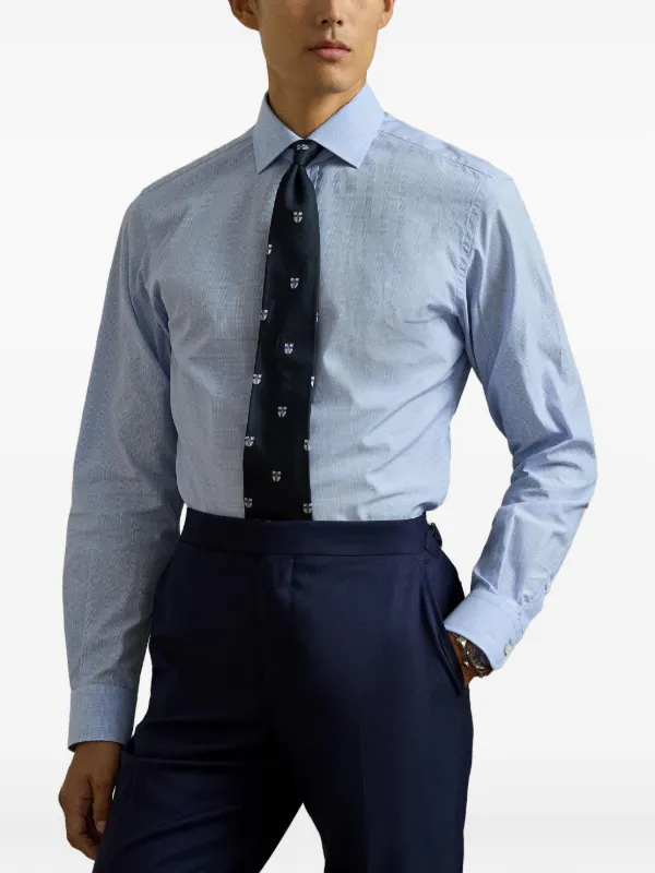 Ralph Lauren Purple Label グレンチェック シャツ | ブルー | FARFETCH JP