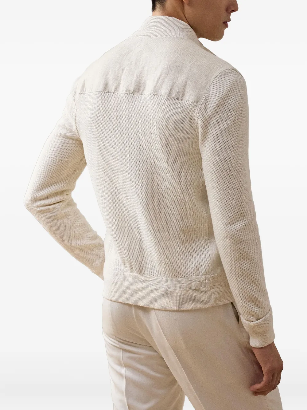 Ralph Lauren Purple Label Bomberjack met knopen Wit