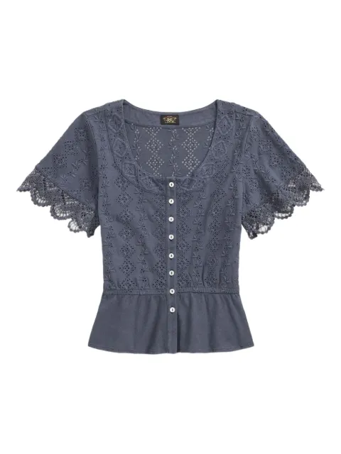 Ralph Lauren RRL Genevie embroidered peplum blouse