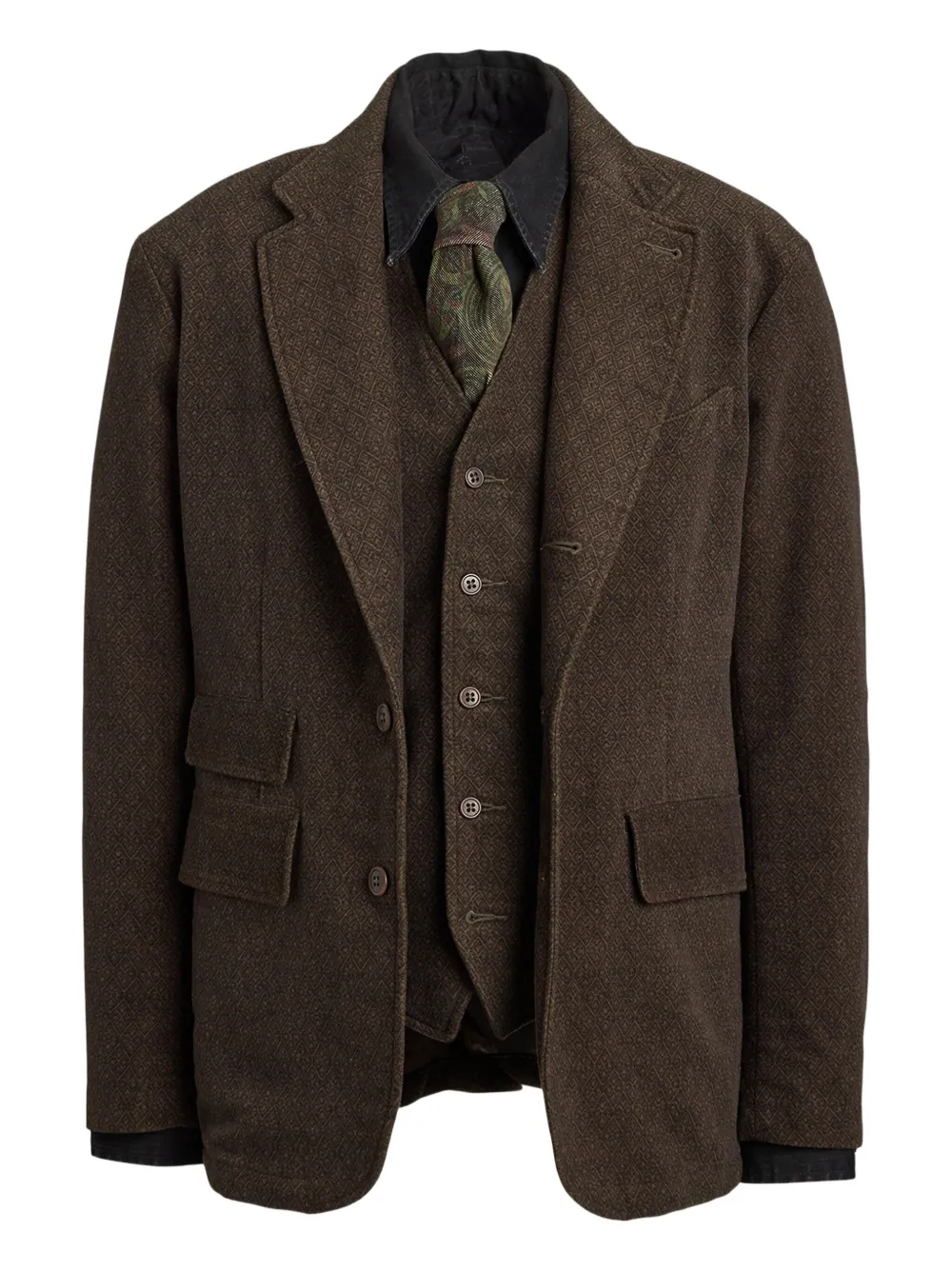 Ralph Lauren RRL patterned cotton-blend blazer | Brown | Image 1