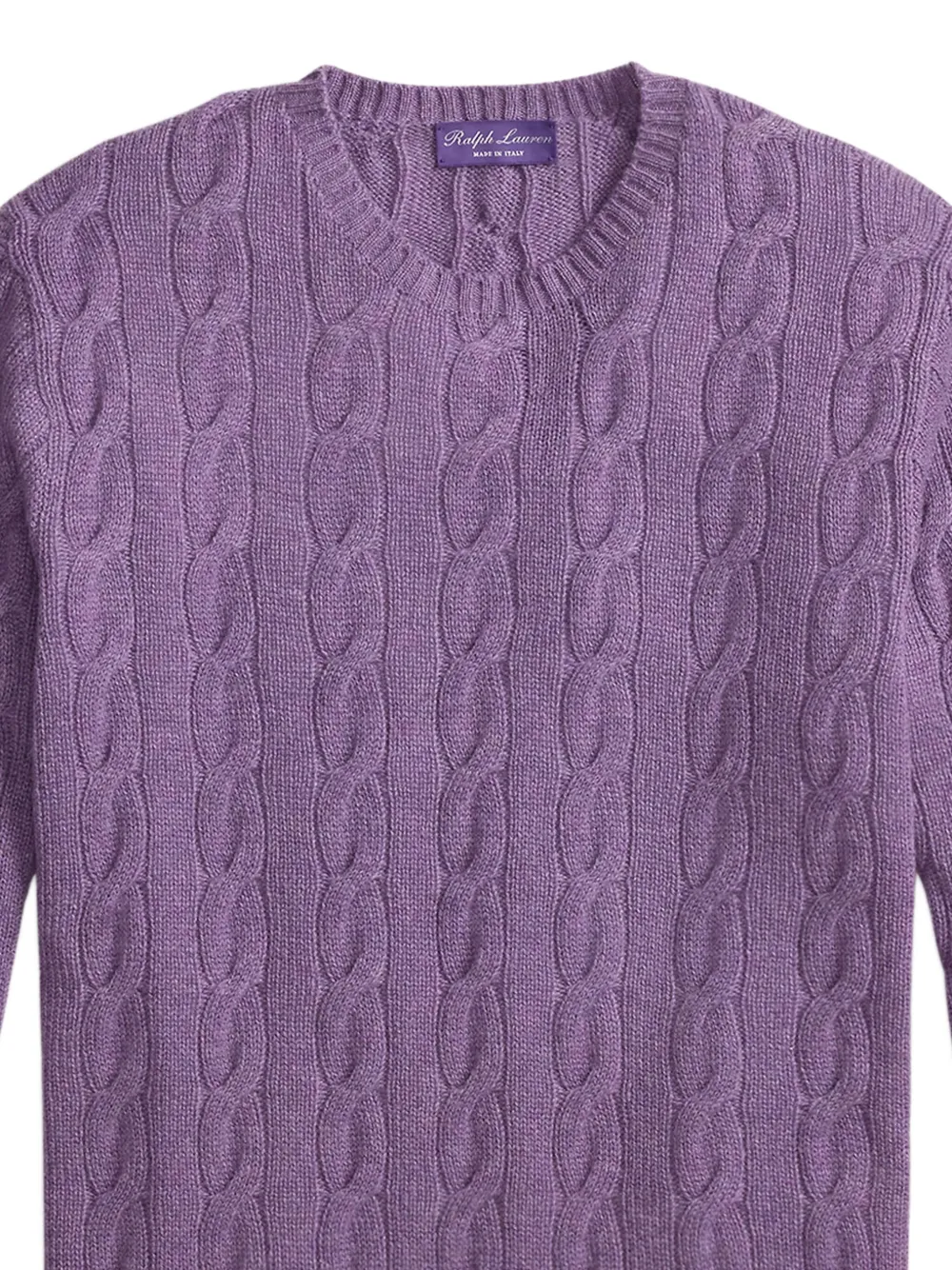 Ralph Lauren Purple Label Kabelgebreide trui met lange mouwen - Paars