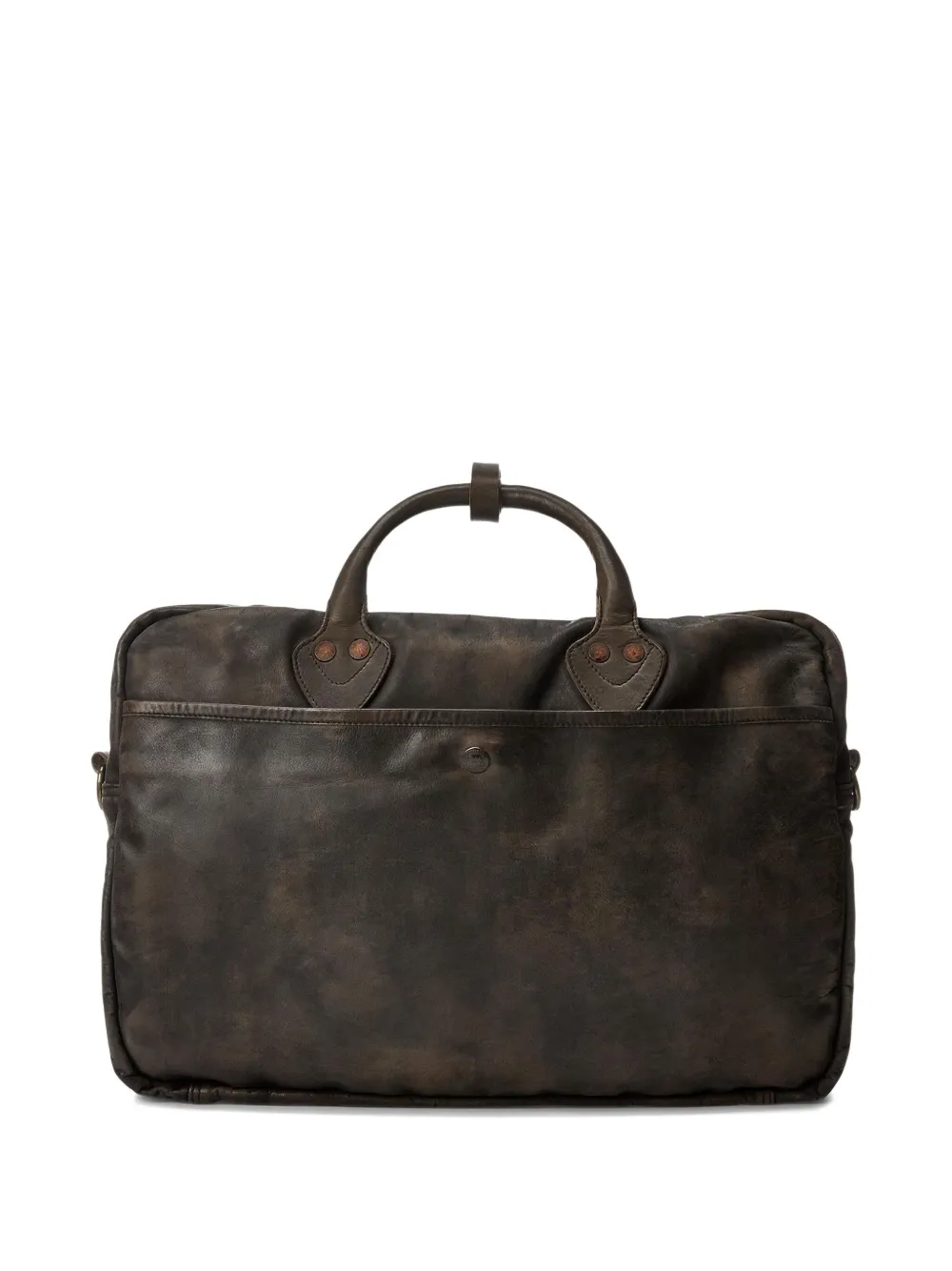 Ralph Lauren RRL Medium leren aktetas - Bruin