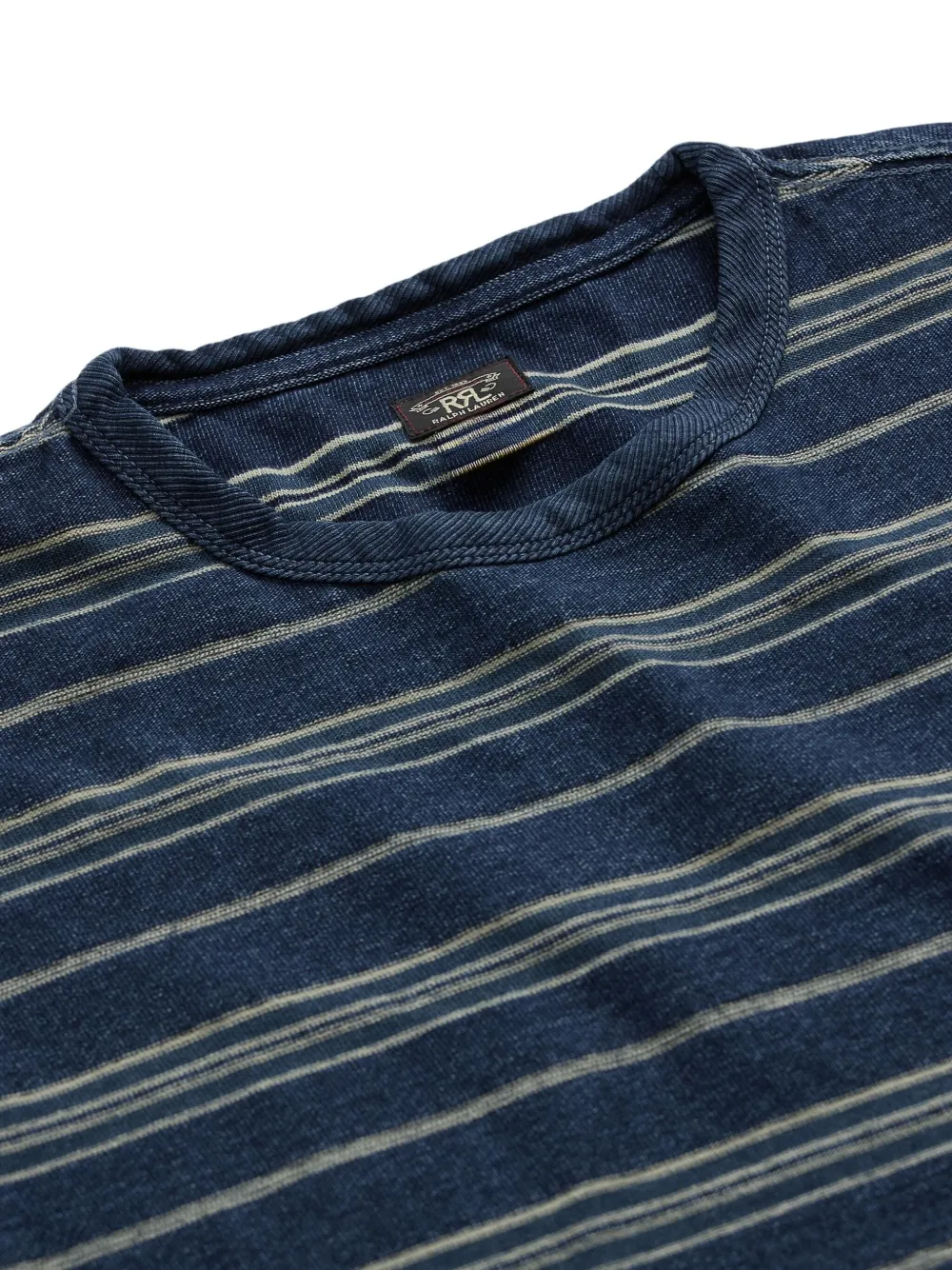 Ralph Lauren RRL Gestreept T-shirt Blauw