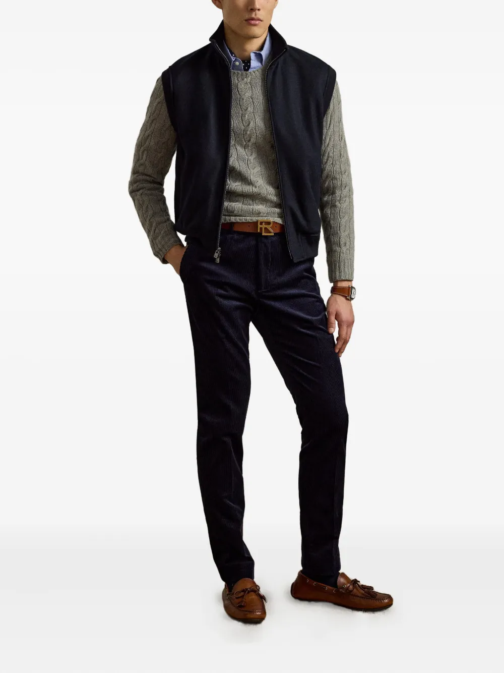 Ralph Lauren Purple Label Bodywarmer met rits Blauw